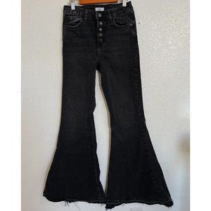 Black Flare High-Waist Wide Leg Jeans Size 26 (Size 2)